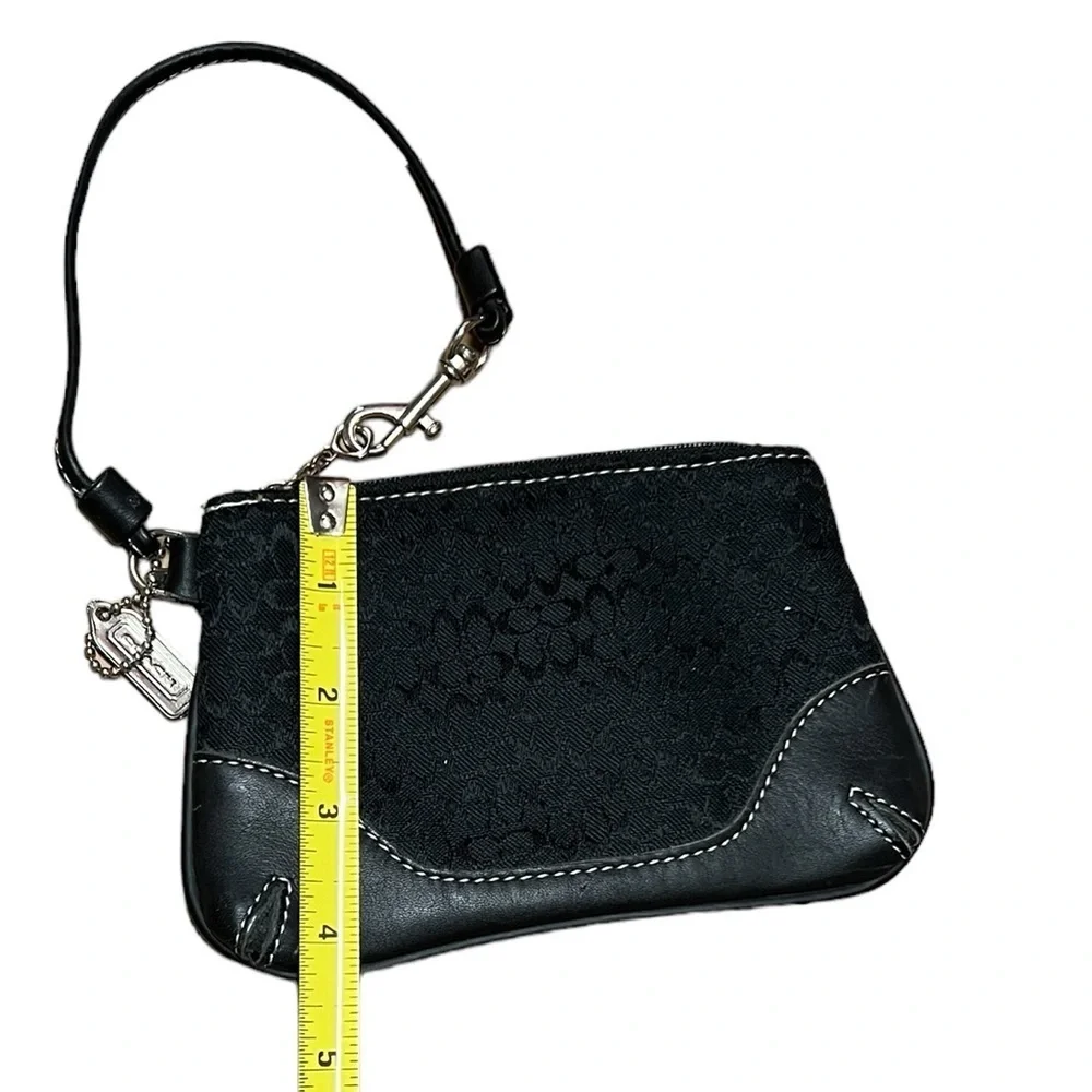 Coach Black Signature Wristlet